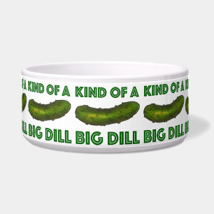 Kind of a Big Dill (Deal) Green Pickle Pet Bowl