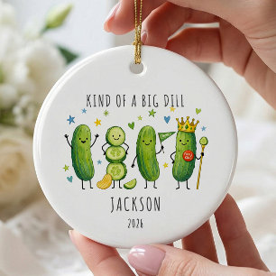 Kind of a Big Dill PICKLE Ceramic Tree Decoration