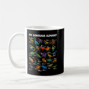 Kind Of Dinosaurs Alphabet A-Z ABC Dino Identifica Coffee Mug