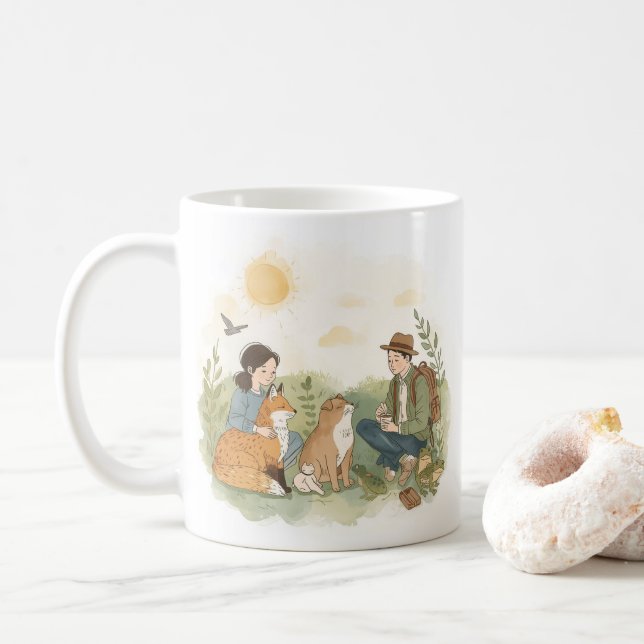 Kind_Ones Morning Harmony Mug – Peaceful Nature (With Donut)