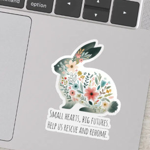 Kind Pastel Watercolor Floral Rabbit Rescue