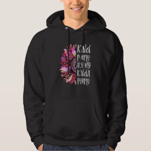 Kind People Are My Kinda People  Pink Leopard Sunf Hoodie