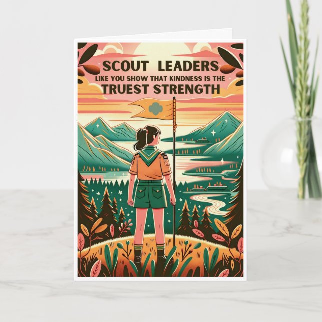 Kind Scout Leader Thank You Card (Front)