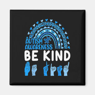 Kind Sign Language Asl Puzzle Rainbow Autism Aware Magnet