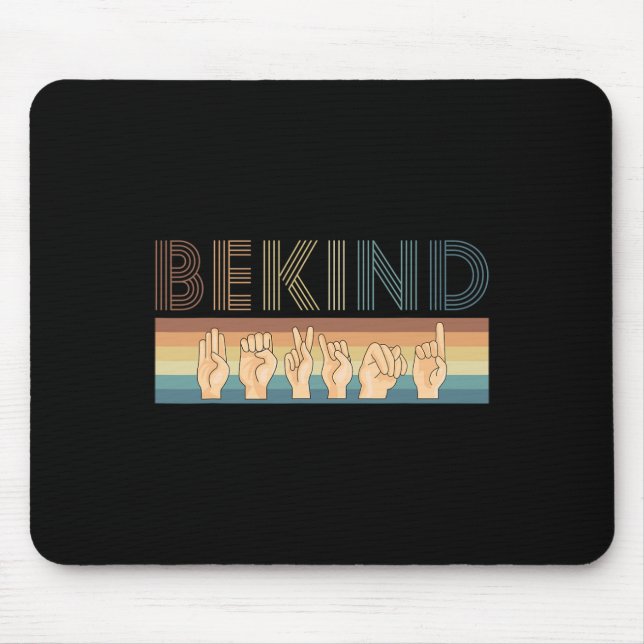 Kind Sign Language Deaf 1  Mouse Mat (Front)