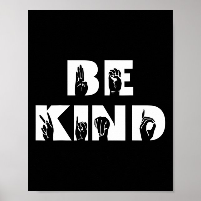 Kind Sign Language Deaf Awareness Asl  (Front)