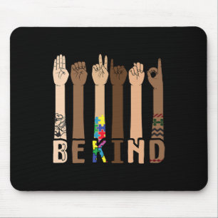 Kind Sign Language Hand Talking Teachers Interpret Mouse Mat