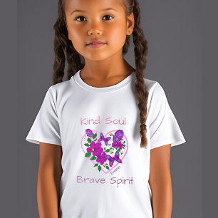 Kind Soul Brave Spirit Wild Free Flower Heart T-Shirt