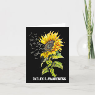 Kind Sunflower Dyslexia Awareness Card