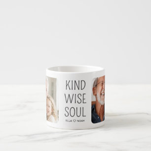 Kind Wise Soul Black Script 2 Photo Coffee Espresso Cup