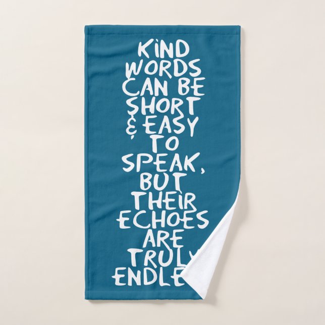 Kind words bath towel set (Hand Towel)