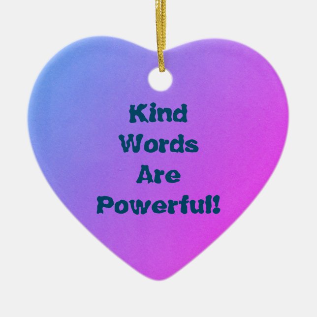 Kind Words      Ceramic Tree Decoration (Front)