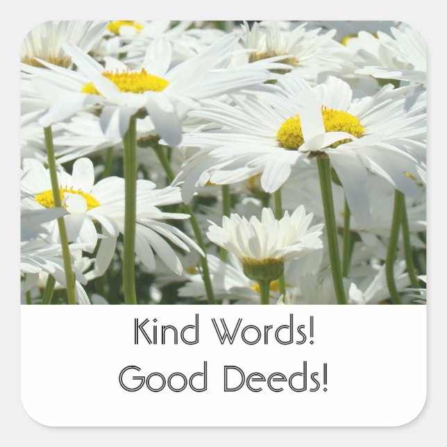 Kind Words! Good Deeds! Daisy stickers Inspiration (Front)