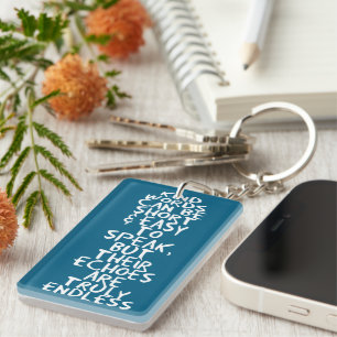 Kind words key ring