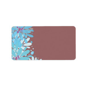 KINDA BLUE FLOWERS Print Your Own Label