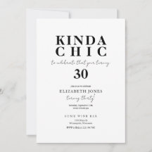 Kinda Chic to Celebrate Back and White Birthday