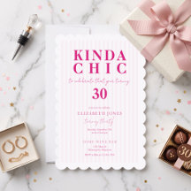 Kinda Chic to Celebrate Pink Striped Birthday