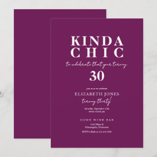 Kinda Chic to Celebrate Plum & Moody Birthday Invitation