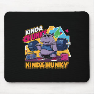 Kinda Chunky Kinda Hunky Funny Bodybuilding Gym We Mouse Mat