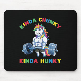 Kinda Chunky Kinda Hunky Weightlifting Bodybuildin Mouse Mat