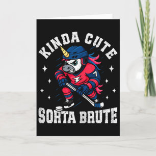 Kinda Cute Sorta Brute Kids Ice Hockey Girl Unicor Card