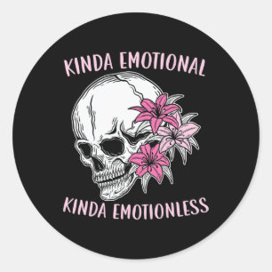 Kinda Emotional Kinda Emotionless Mental Health 1 Classic Round Sticker
