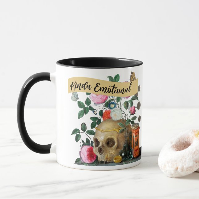 Kinda Emotional Kinda Emotionless Mug (With Donut)