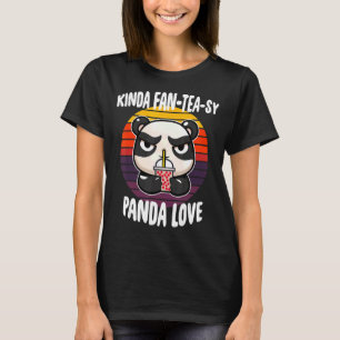 Kinda Fan Tea Sy Panda Love Bubble Shooter Boba T-Shirt