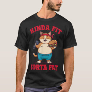 Kinda Fit Sorta Fat Gym Cat T-Shirt