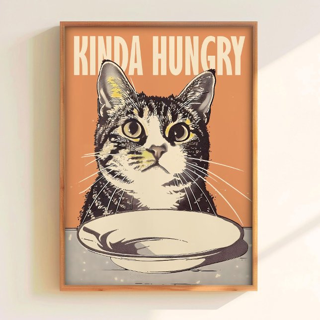 Kinda Hungry Poster Printable Kitchen Wall Art Fun (Creator Uploaded)