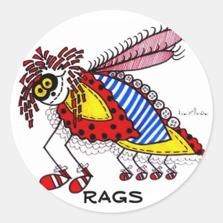 KINDA' LIKE A RAGS BUG CLASSIC ROUND STICKER