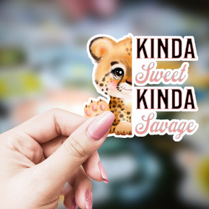 Kinda Sweet Kinda Savage Cute Leopard