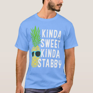 Kinda Sweet Kinda Stabby Pineapple Pun Punny Novel T-Shirt