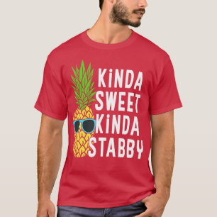 Kinda Sweet Kinda Stabby Pineapple Pun Punny Novel T-Shirt