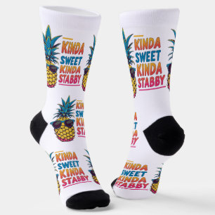 Kinda Sweet Kinda Stabby Pineapple Socks