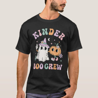 Kinder Boo Crew Halloween Floral Ghost Kindergarte T-Shirt