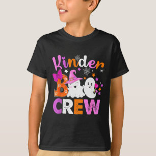 Kinder Boo Crew Kindergarten Teacher Kids Hallowee T-Shirt
