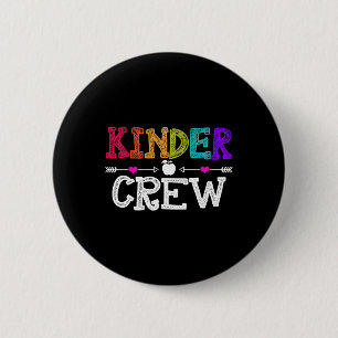Kinder Crew Back To School Kindergarten Teacher St 6 Cm Round Badge