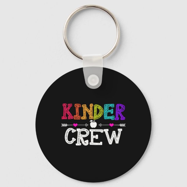 Kinder Crew Ck To School Kindergarten Teacher Stud Key Ring (Front)