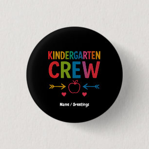 Kinder Crew Funny Kindergarten Fun Back To School 3 Cm Round Badge
