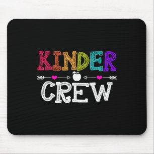 Kinder Crew Funny Kindergarten Teacher 1st Day Of  Mouse Mat