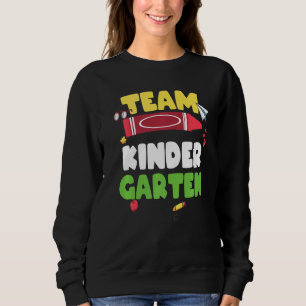 Kinder Crew Kindergarten Teacher 1st Day Of Schoo Sweatshirt