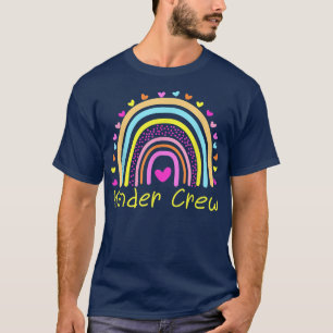 Kinder Crew Kindergarten Teacher Rainbow Heart T-S T-Shirt