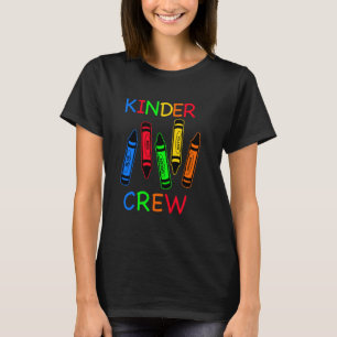 Kinder Crew Kindergarten Teacher T-Shirt 1st Day o