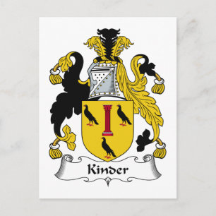 Kinder Family Crest Postcard