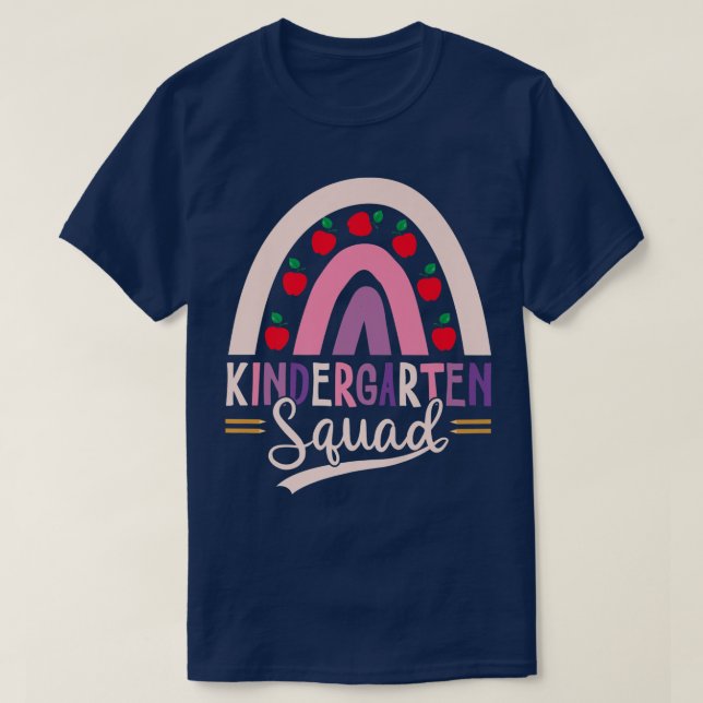 Kinder Garten Squade Rainbow Tee Back To School  (Design Front)