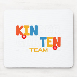 Kinder Garten Team Teacher Back To School Enthusia Mouse Mat