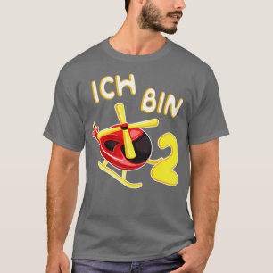 Kinder Helikopter Kindergeburtstag 2 Geburtstag T-Shirt