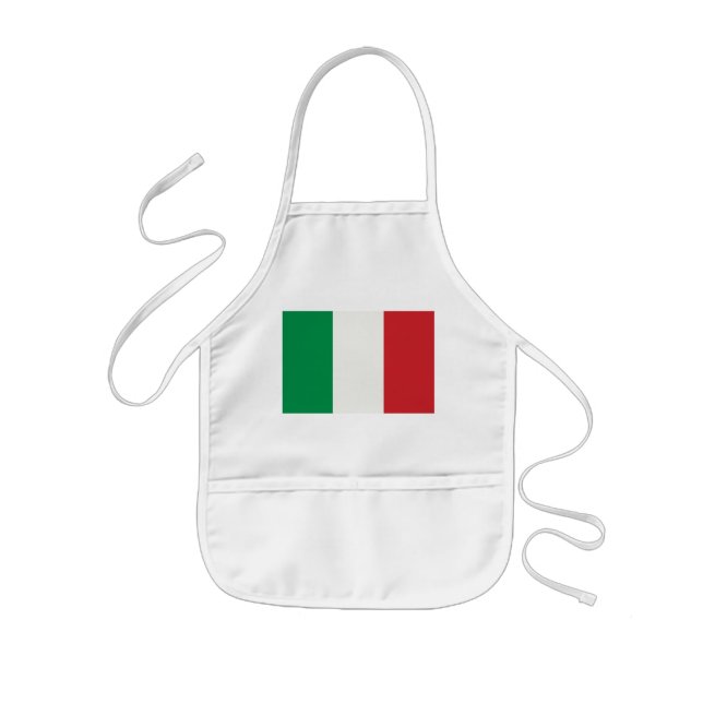 Kinder Küchenschürze mit Italien Fahne Kids Apron (Front)