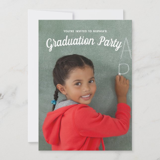 Kinder Photo Graduation Party Invitation (Front)